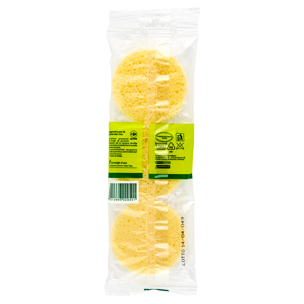 Carrefour 3 Spugnette per la pulizia del viso