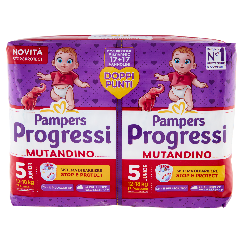 Pampers Progressi Mutandino Junior 17 + 17 pz