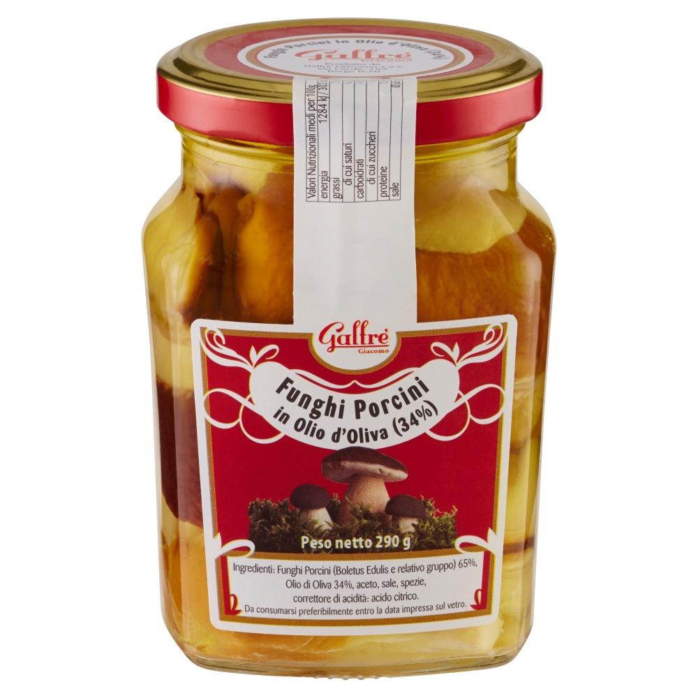 Galfr&egrave; Giacomo Funghi Porcini in Olio d'Oliva (34%) 290 g