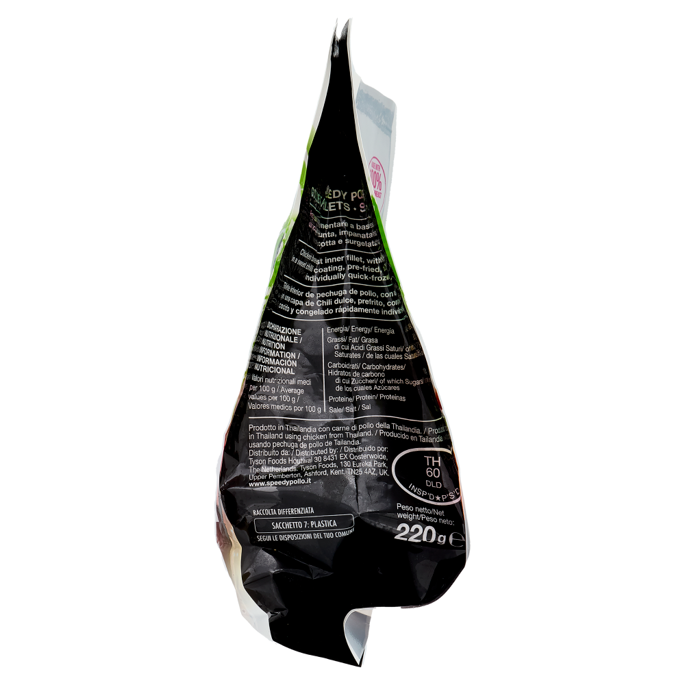 Speedy Pollo Golden Fillets Sweet Chilli Cotti e Surgelati 220 g