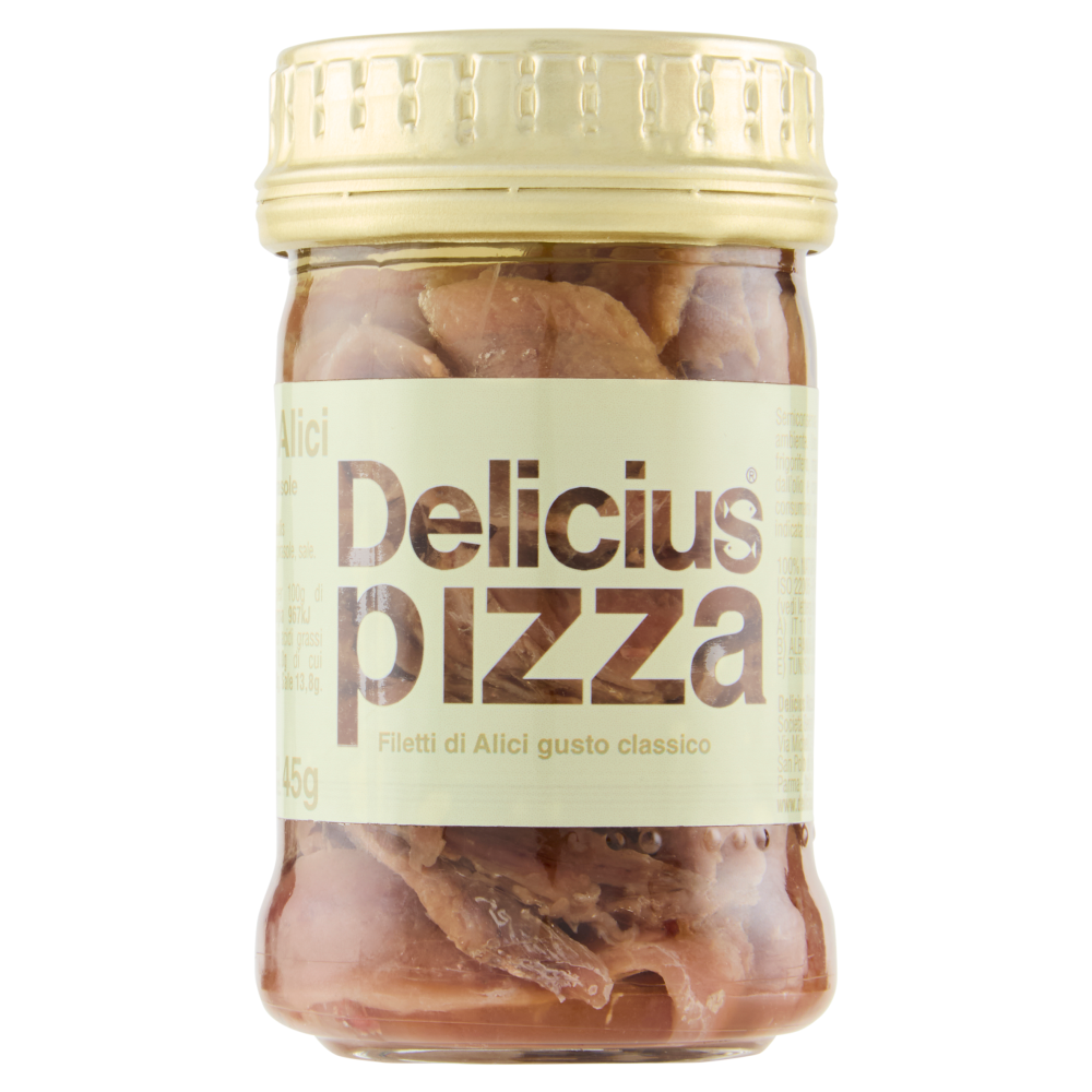 Delicius pizza Filetti di Alici gusto classico 80 g