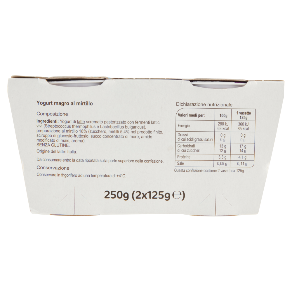 Carrefour Classic Yogurt Magro Mirtillo 2 x 125 g