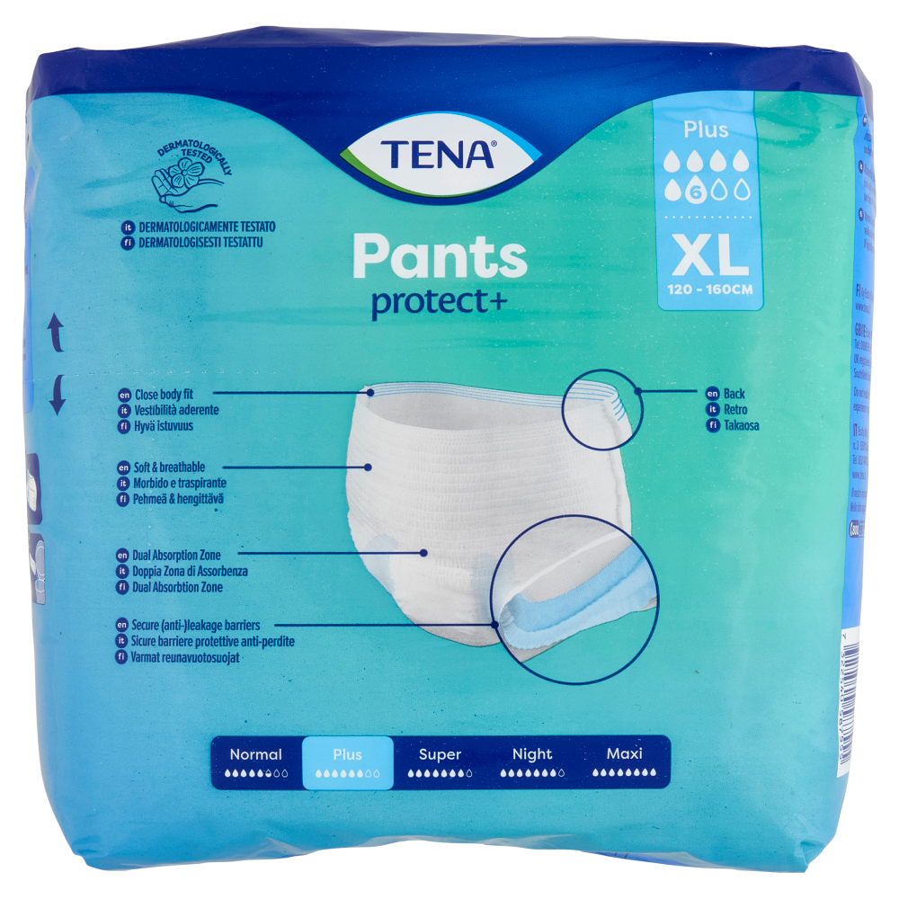 Tena Pants protect+ Plus XL 12 pz