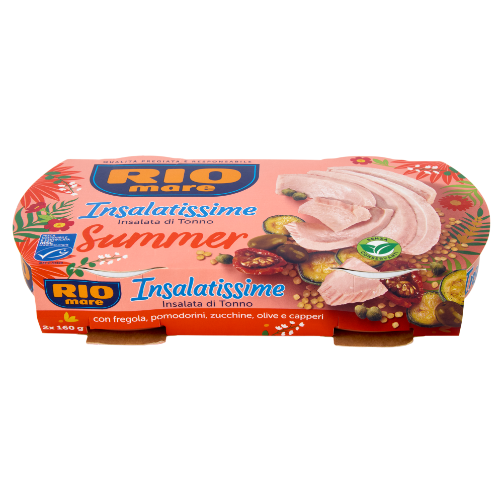 Rio mare Insalatissime Insalata di Tonno Summer con fregola,pomodorini,zucchine,olive,capperi 2x160g