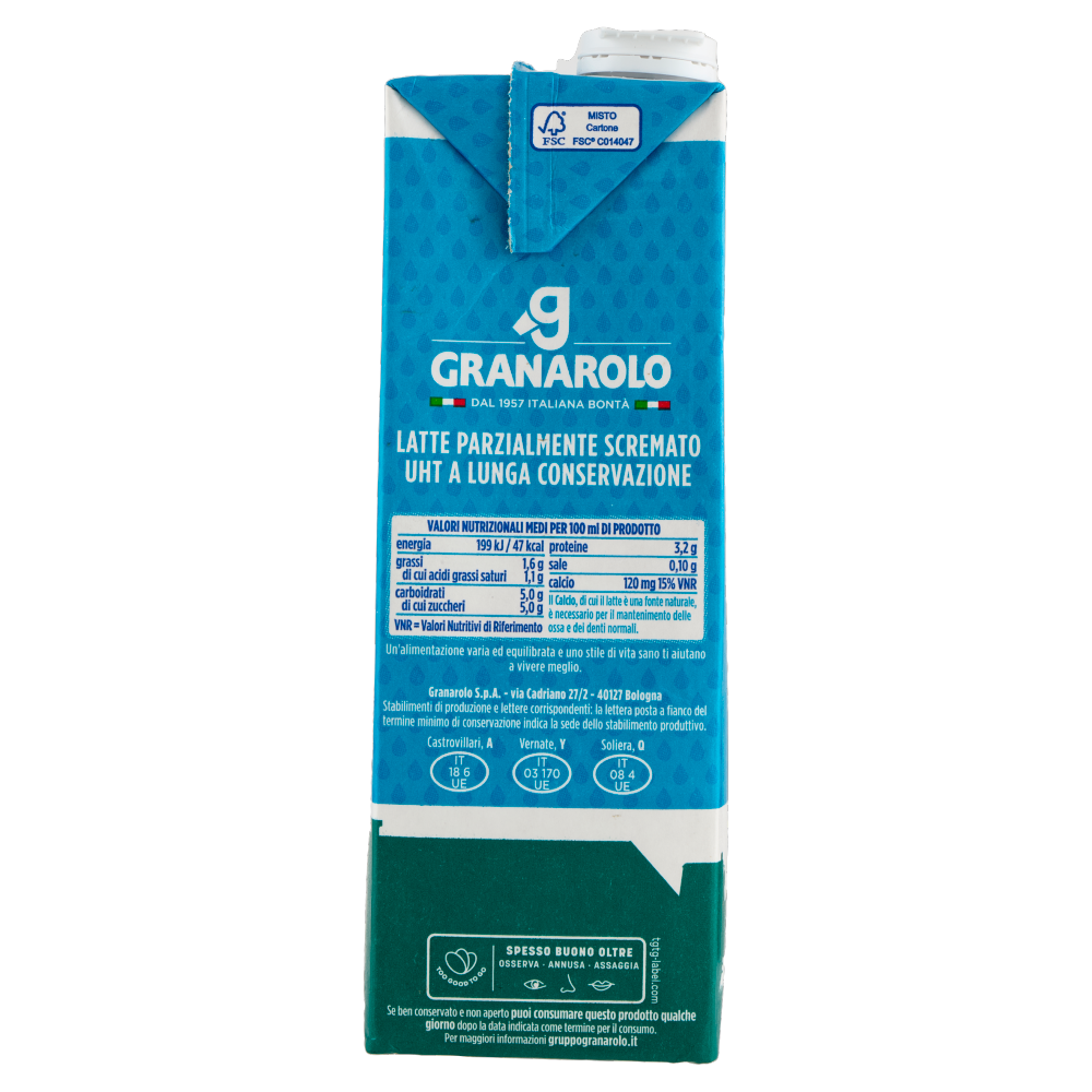 Granarolo Parzialmente Scremato UHT a Lunga Conservazione 1 litro