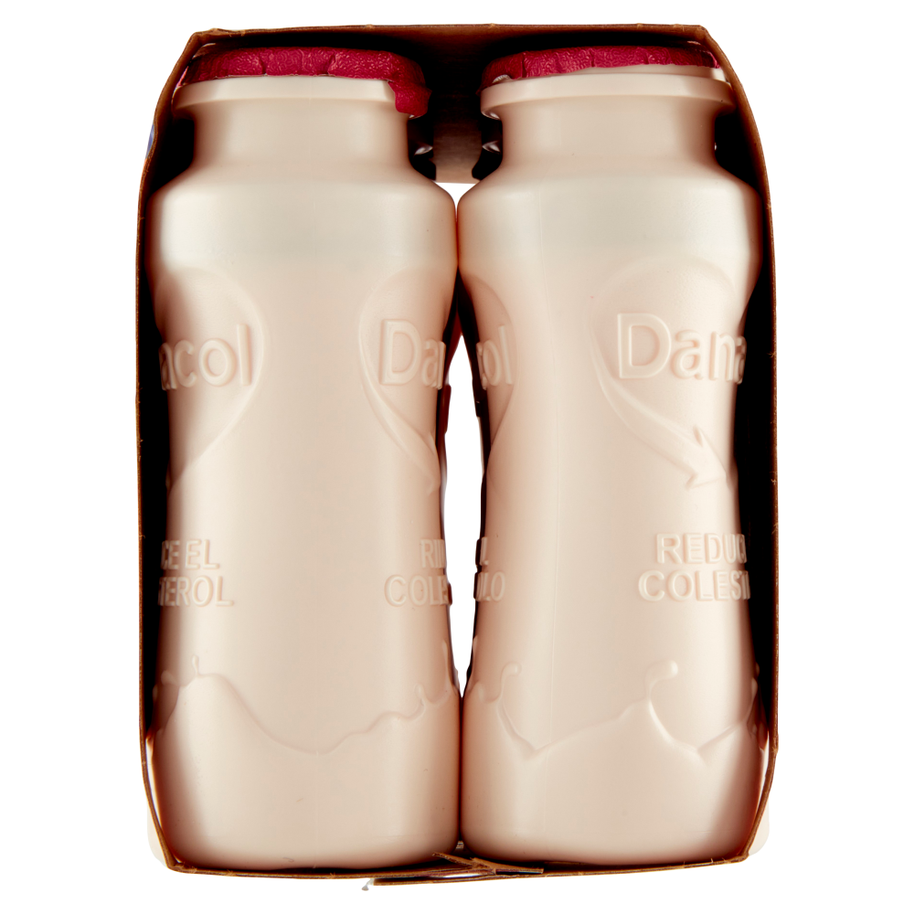 DANACOL Yogurt da bere, Riduce il Colesterolo grazie agli Steroli Vegetali, Frutti Rossi, 8x100g
