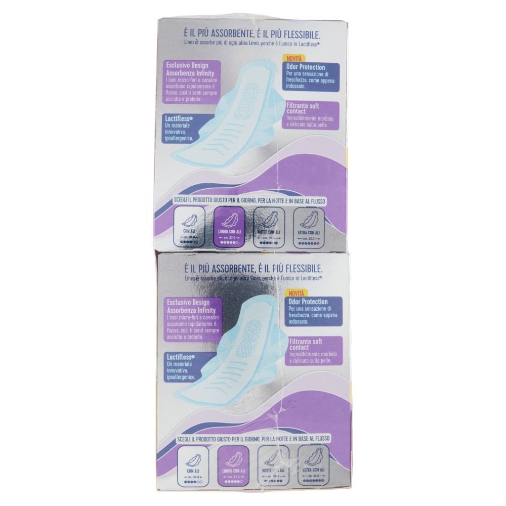 Lines è Assorbenti lungo con ali 36+8 pz