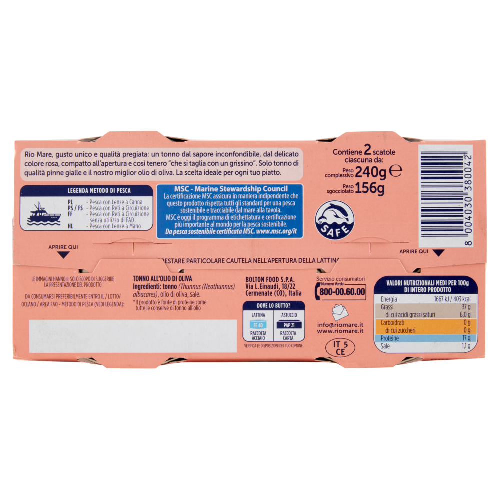 Rio mare Tonno all'Olio di Oliva 2 x 240 g