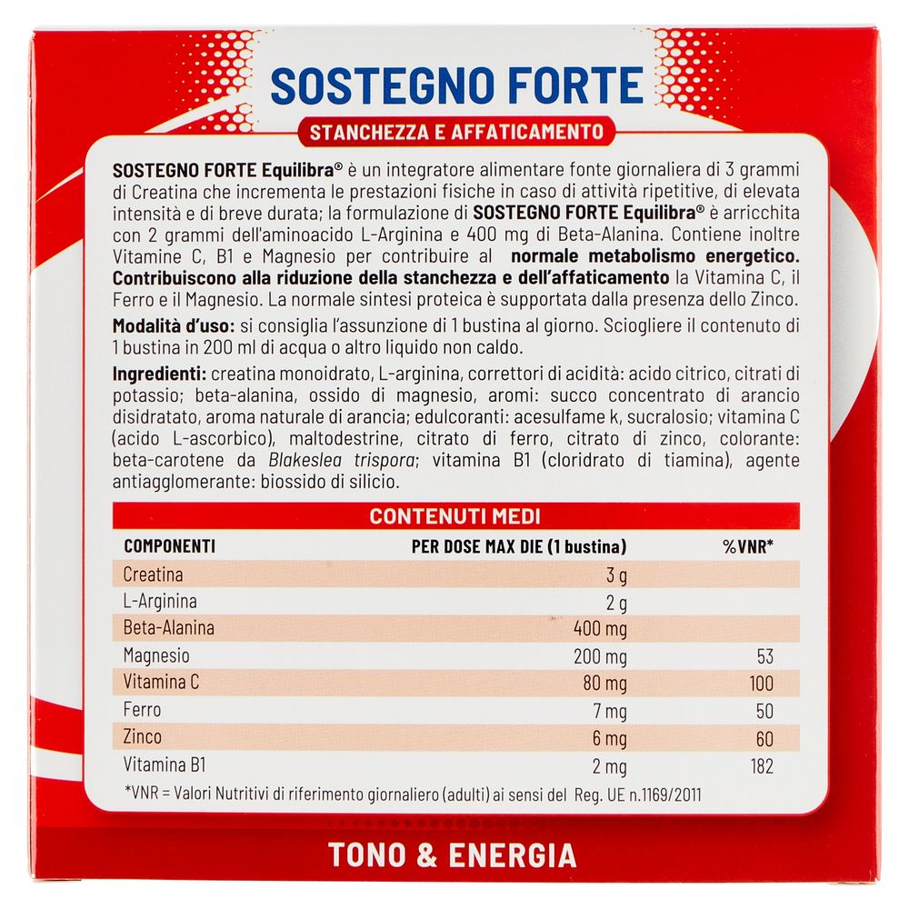 Equilibra Sostegno Forte Stanchezza e Affaticamento Bustine Monodose 22 x 8 g