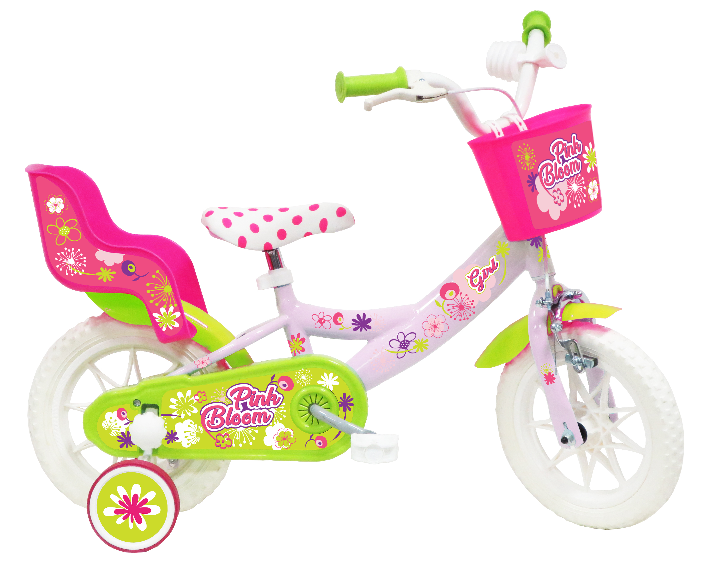 Dino Bikes Bicicletta per bimbi Pink Bloom con Rotelle 12\