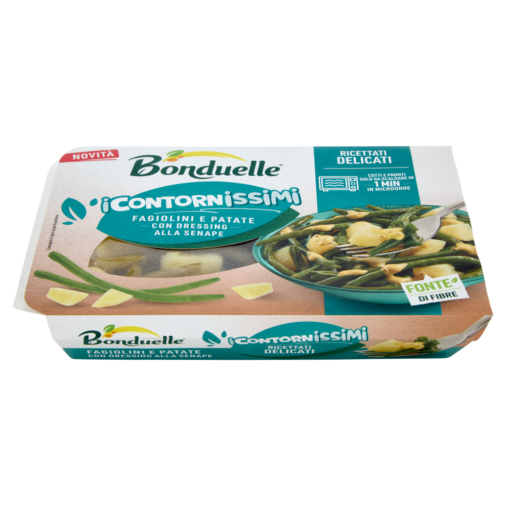 Bonduelle i Contornissimi Ricettati Delicati Fagioli e Patate con Dressing alla Senape 200 g