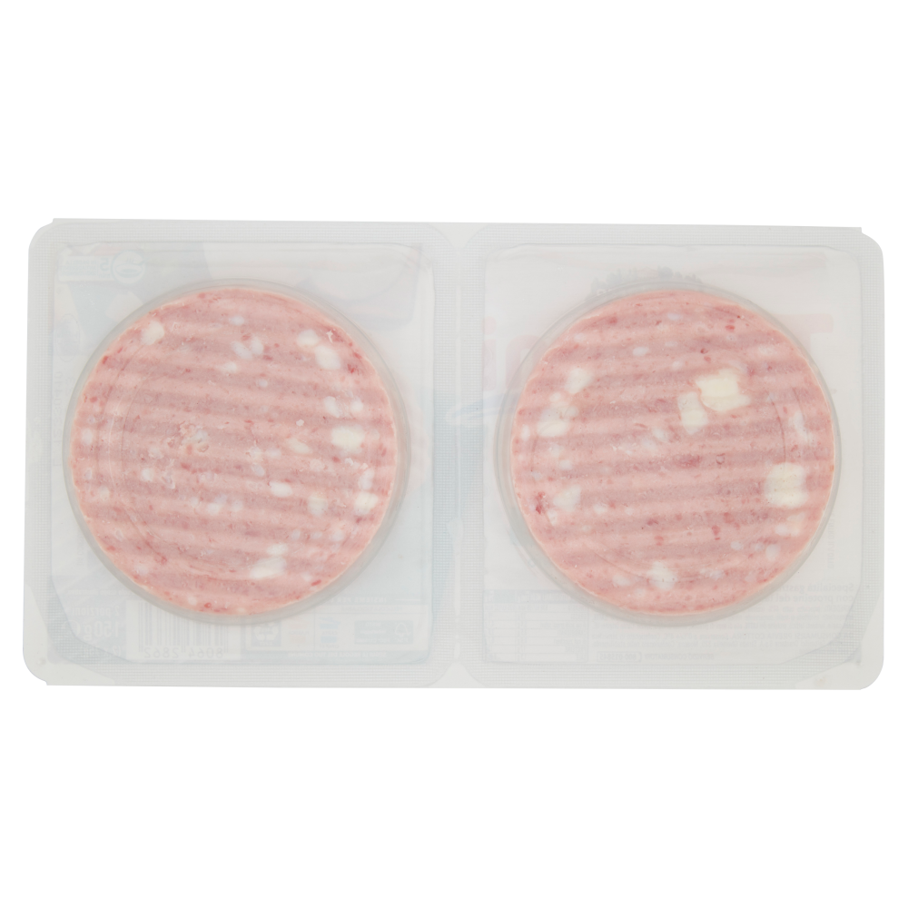 Teneroni Hamburger con Prosciutto Cotto e Mozzarella 2 x 75 g