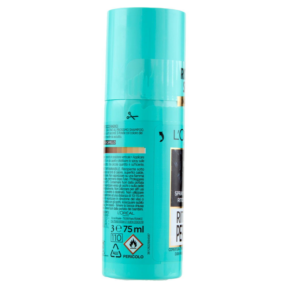 L'Oréal Paris Ritocco Perfetto Spray Istantaneo Ritocco Radici, i Neri, 75 ml