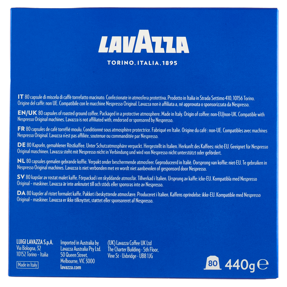 Lavazza crema e gusto Forte Compatibile con Nespresso Original 80 Capsule 440 g