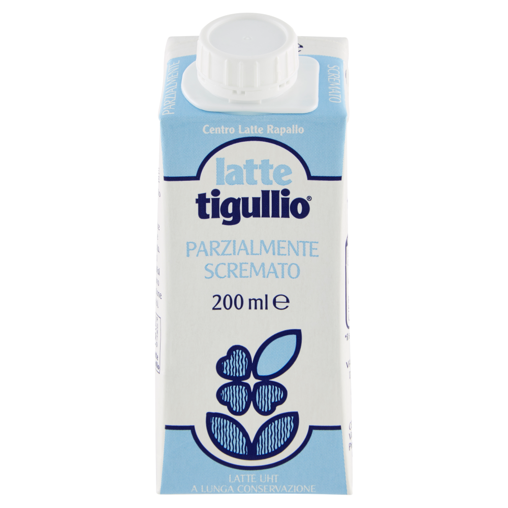 latte tigullio Latte UHT a Lunga Conservazione Parzialmente Scremato 200 ml