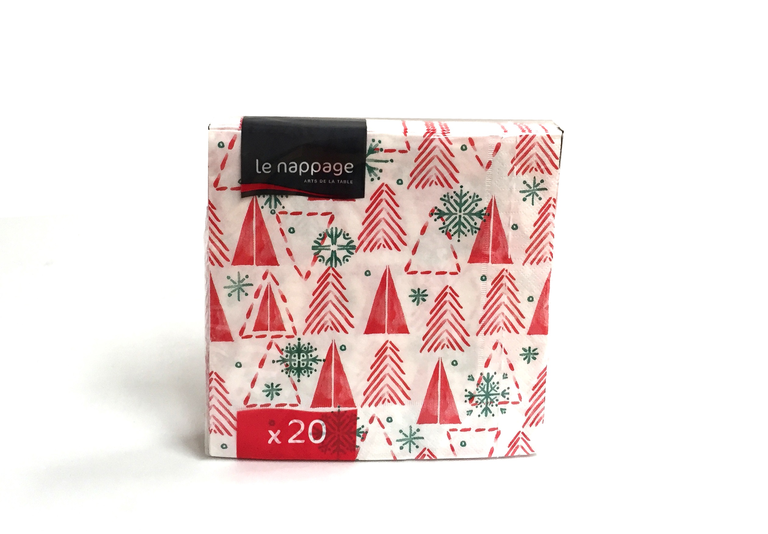 Le Nappage 20 tovaglioli in ovatta 33x33 cm 3 veli Winter Forest