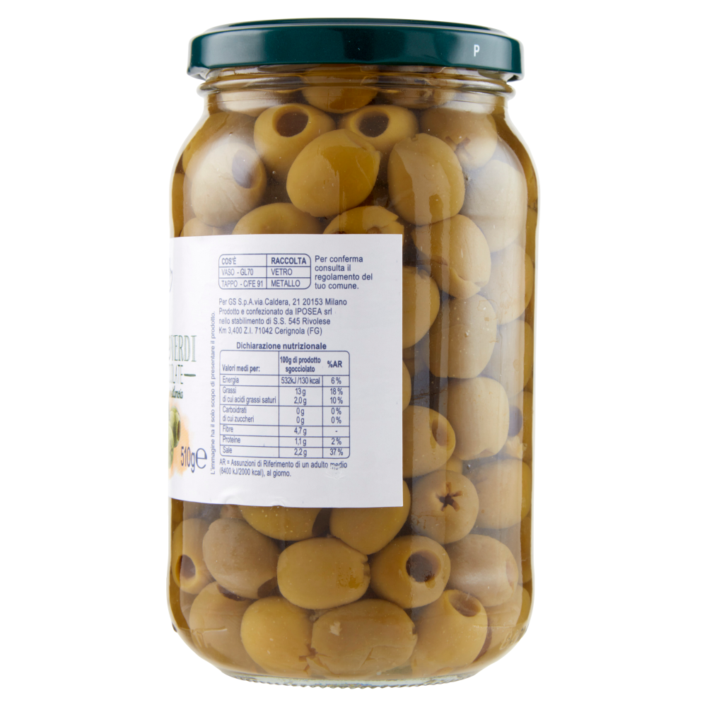 Simpl Olive Verdi Denocciolate in salamoia 510 g