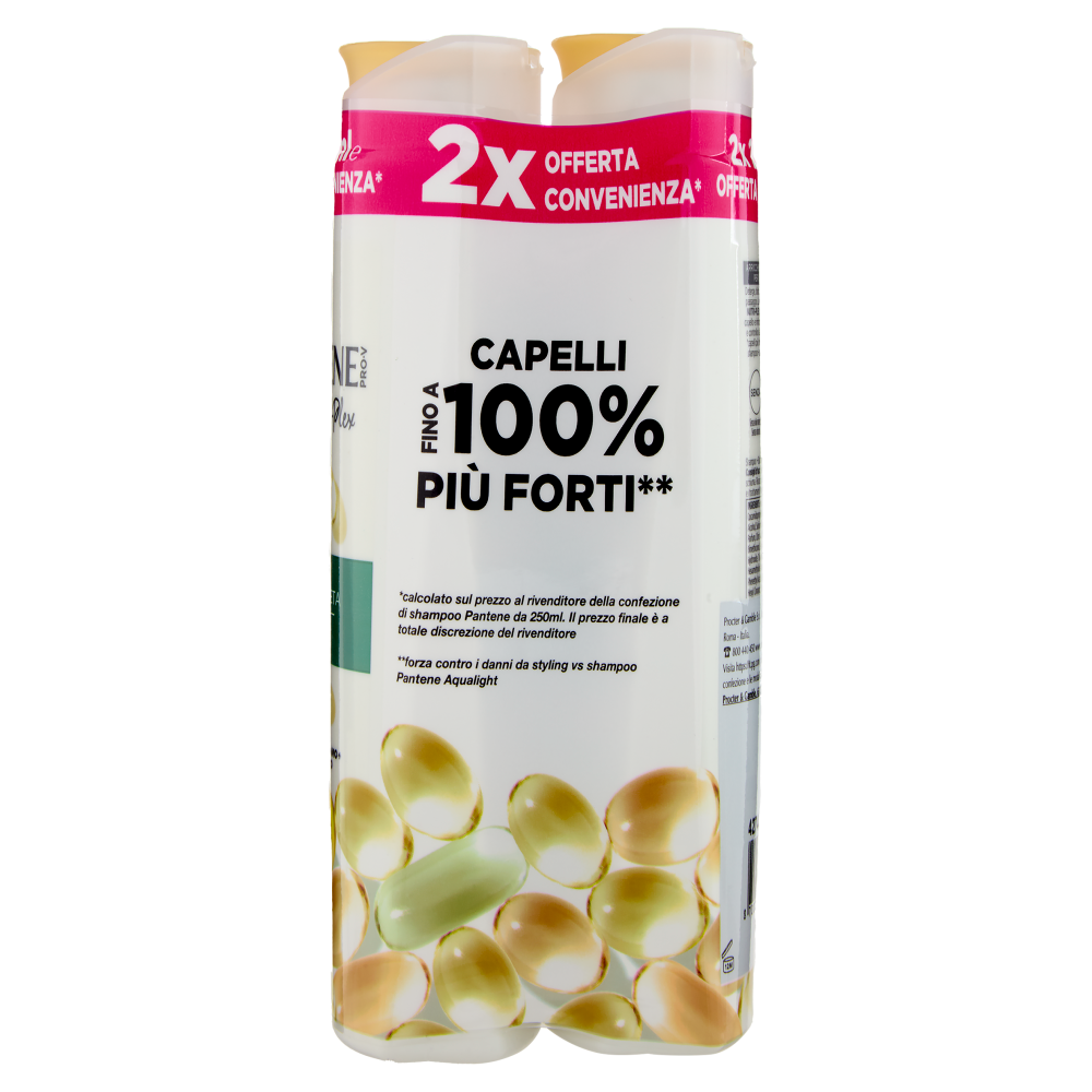 Pantene Pro-V Lisci Effetto Seta 3 in 1 Shampoo + Balsamo + Trattamento Active Nutri-Plex 2 x 250 ml