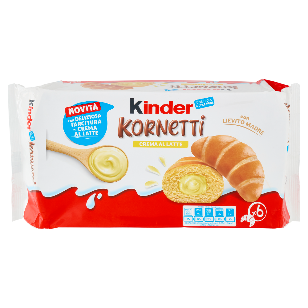 kinder Kornetti Crema al Latte 6 x 45 g