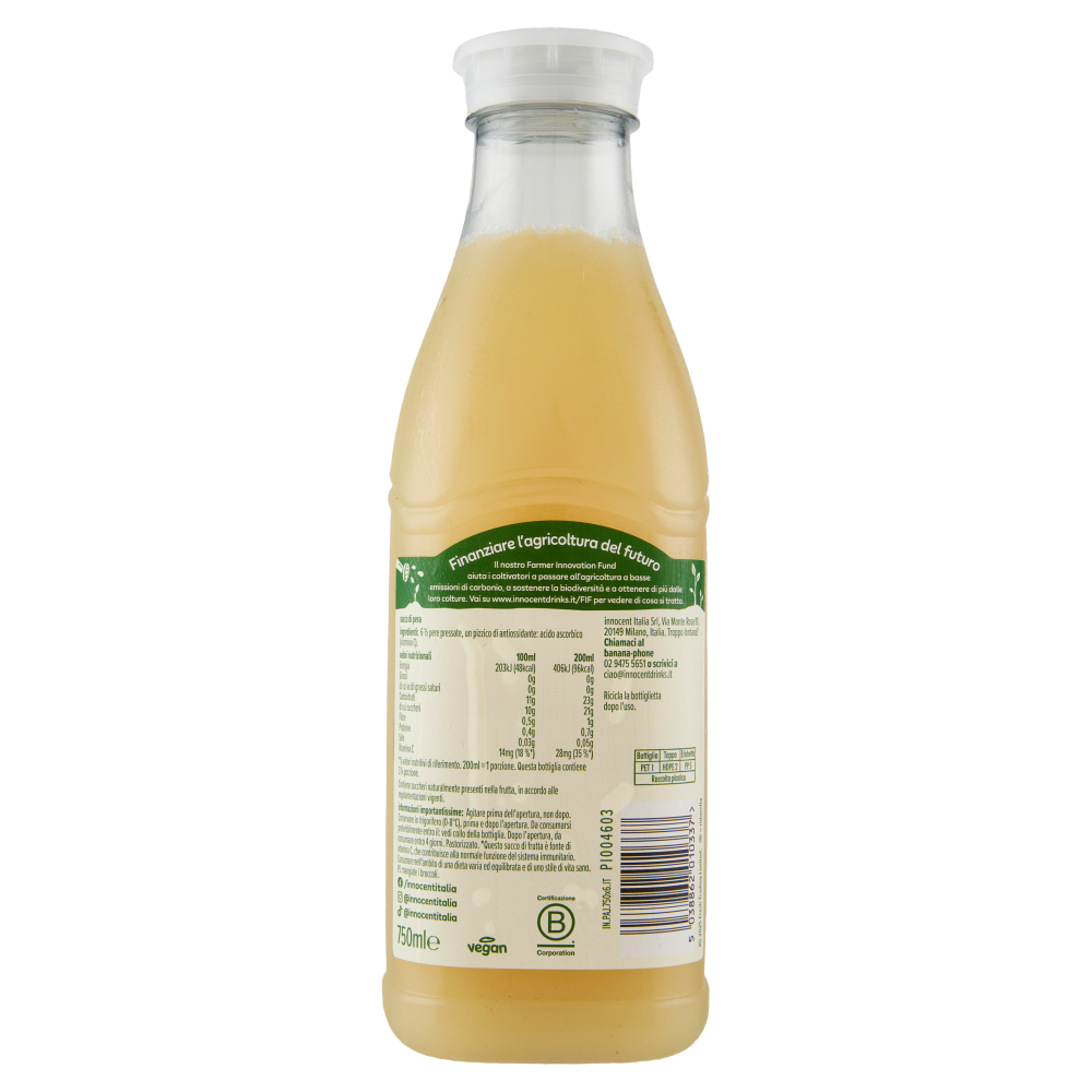 innocent Premium Selection succo di frutta fresco Pera 750 ml