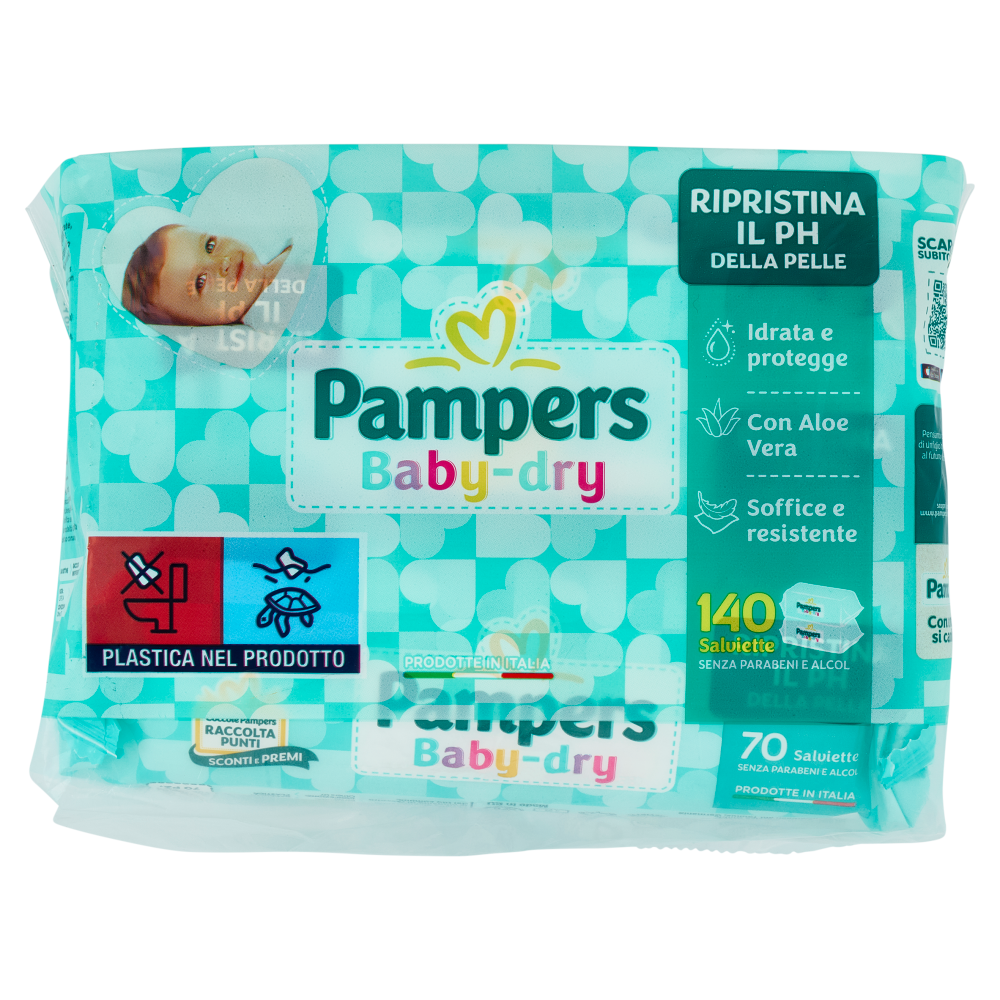 Pampers Baby-dry Salviette 140 pz