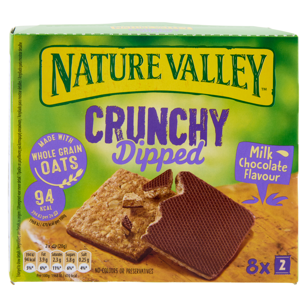 Nature Valley Crunchy Dipped Milk Chocolate Flavour 8 x 20 g