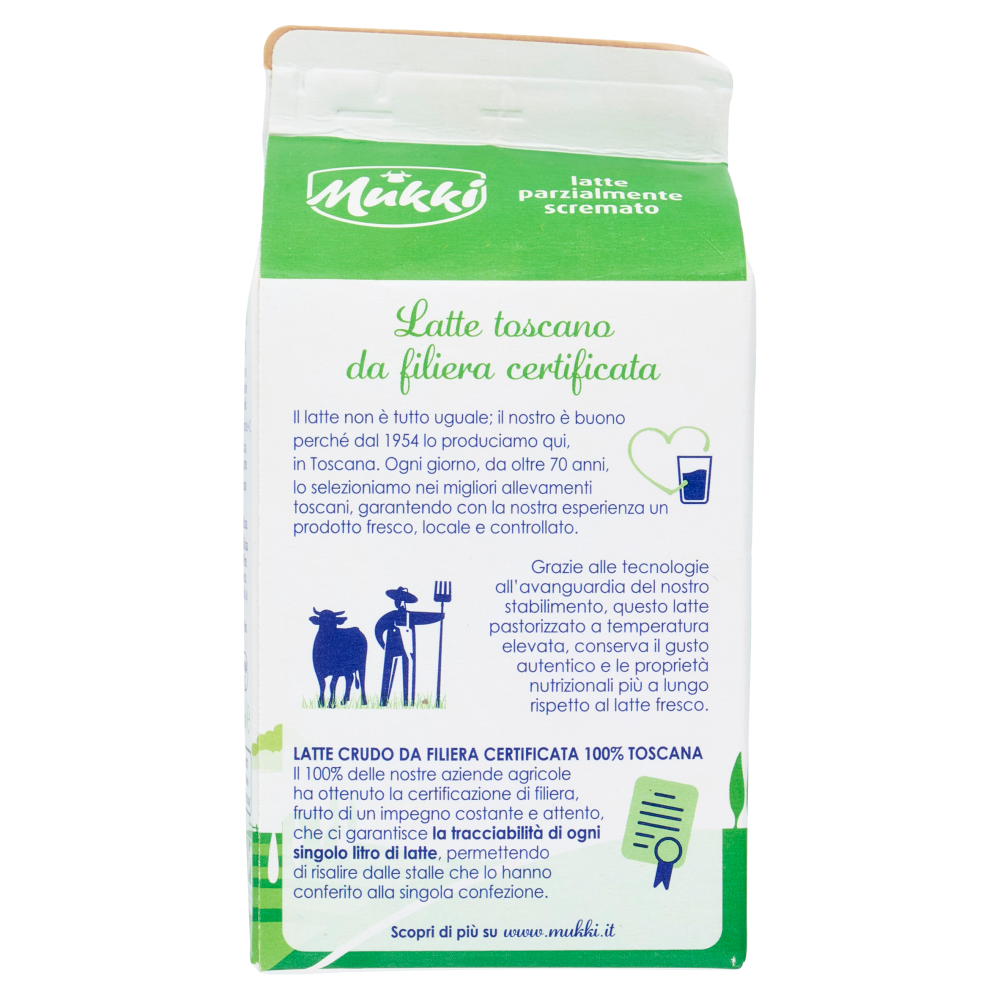 Latte 100% Latte Toscano parzialmente scremato 500 ml