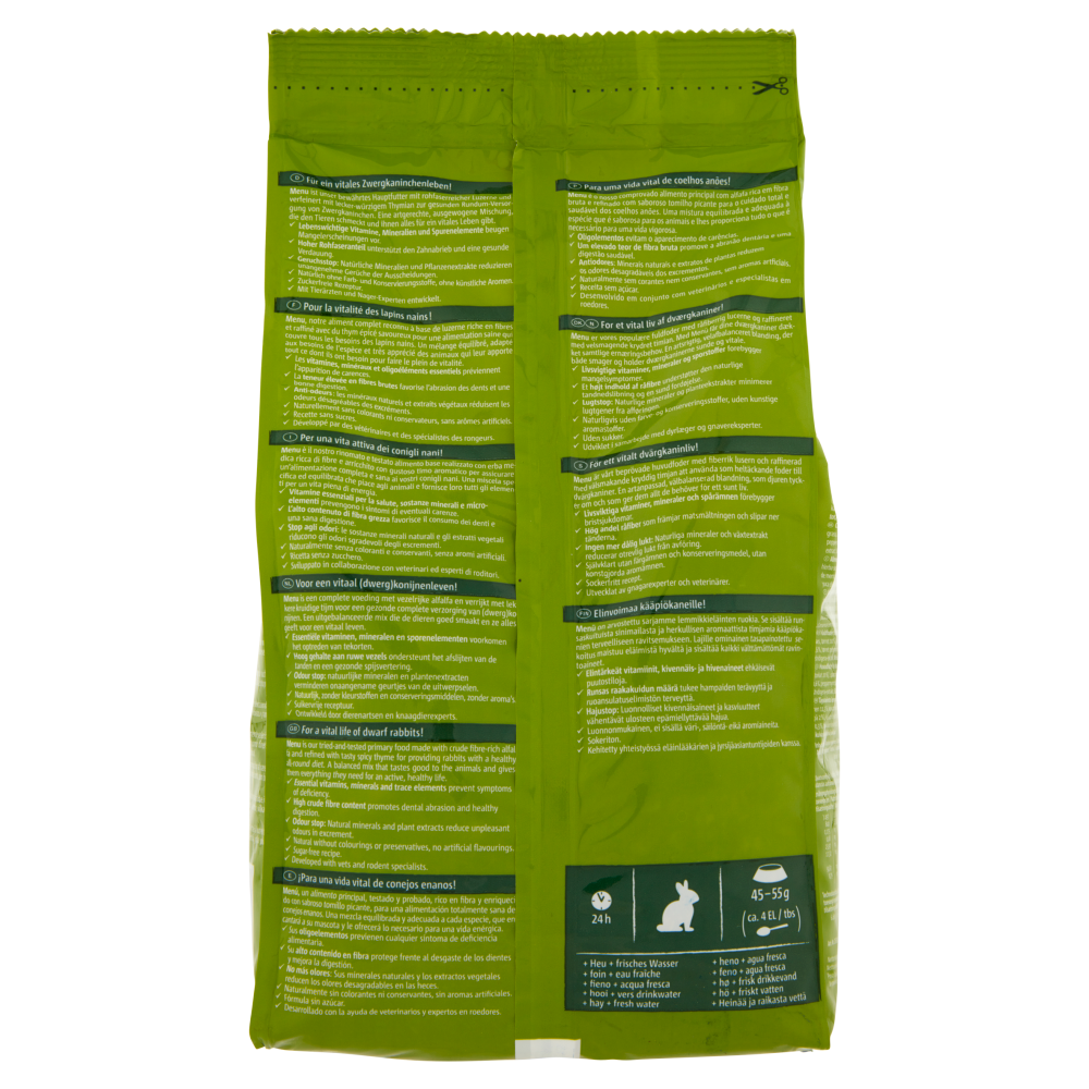 Vitakraft Menu Vital +Thymian Conigli nani - Alimento completo 1 kg