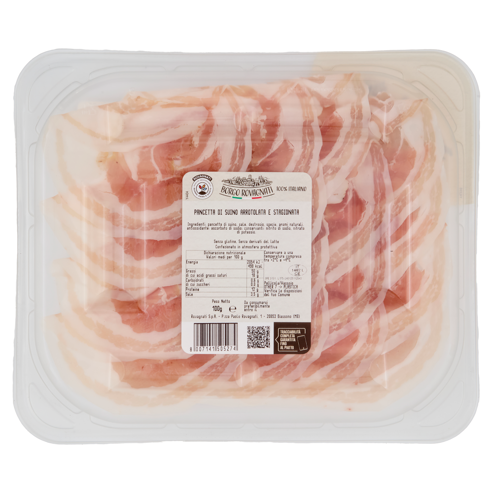 Rovagnati Pancetta Arrotolata a Mano 100 g