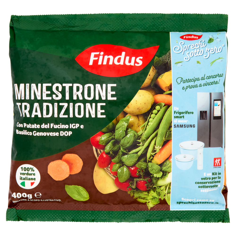 Findus Minestrone Tradizione - con Patate del Fucino IGP e Basilico Genovese DOP 400 g