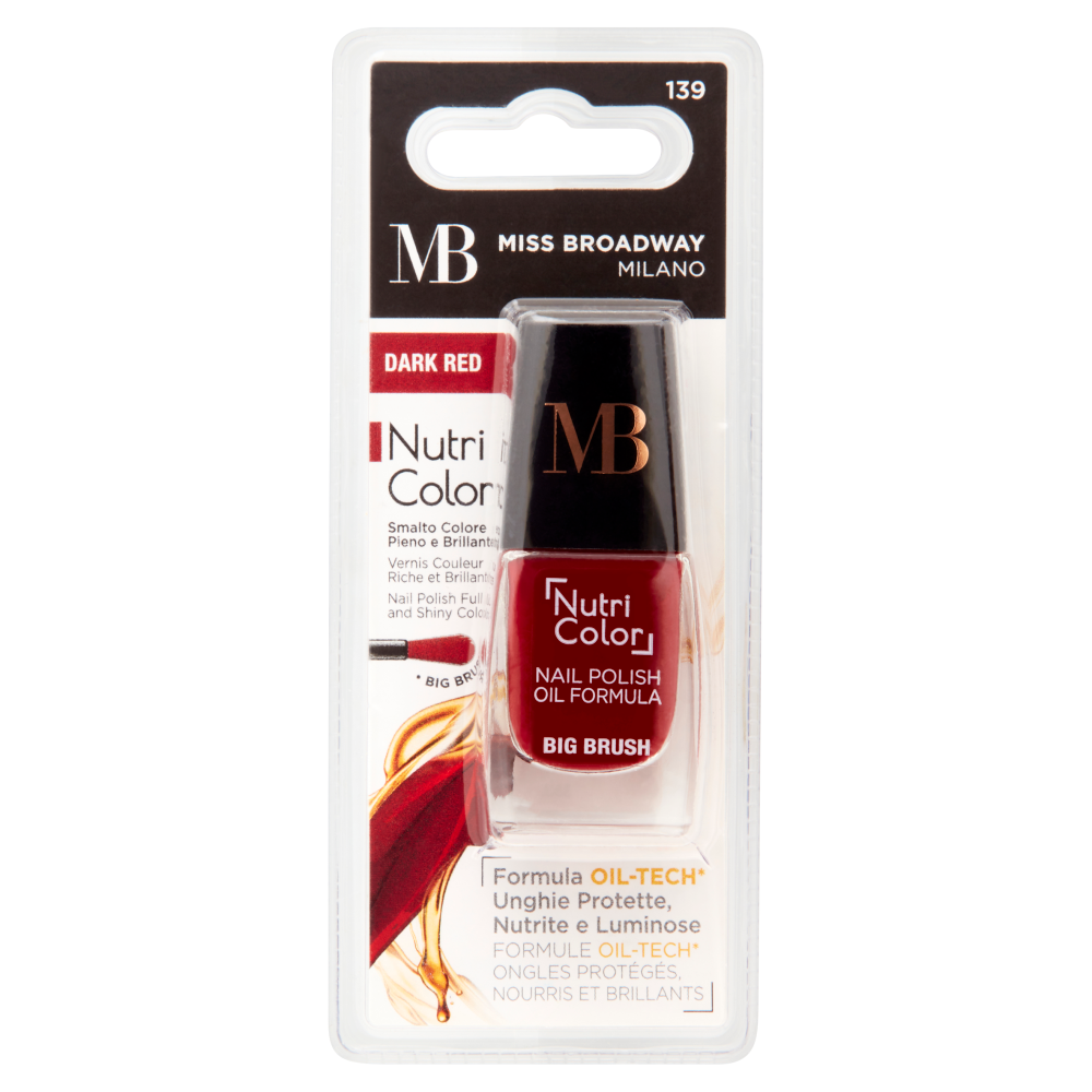Miss Broadway Nutri Color Smalto Colore Dark Red 8 ml