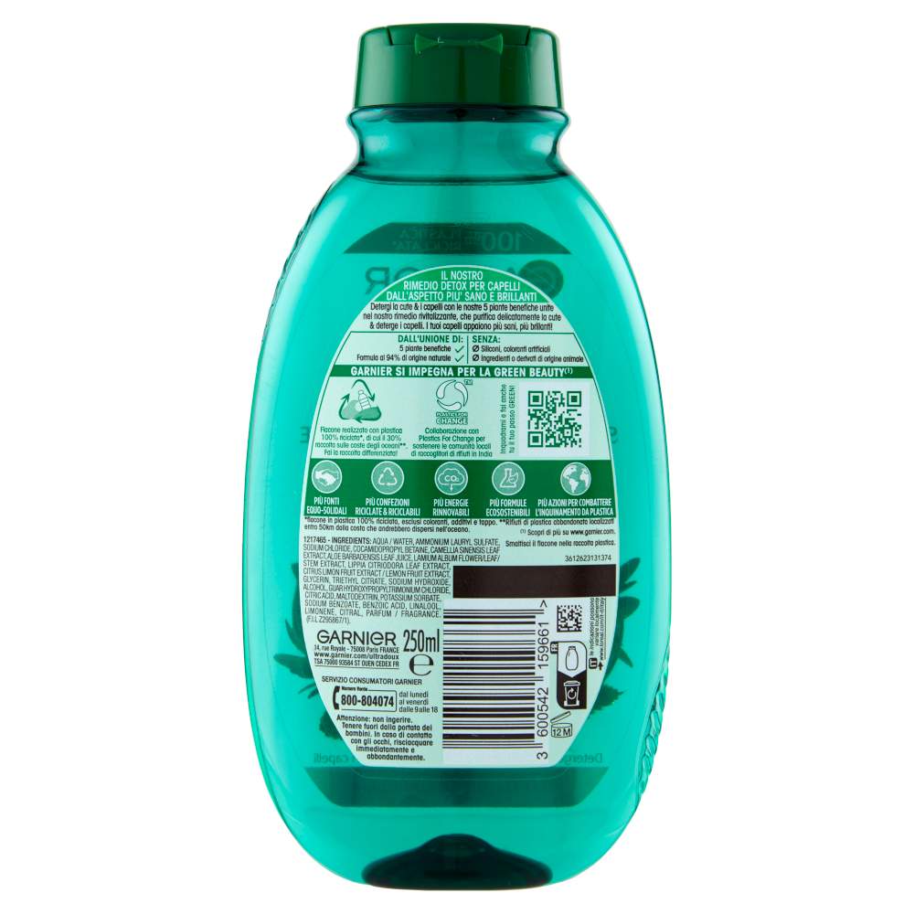 Garnier Shampoo Ultra Dolce 5 Piante, Shampoo per Capelli Normali, 250 ml