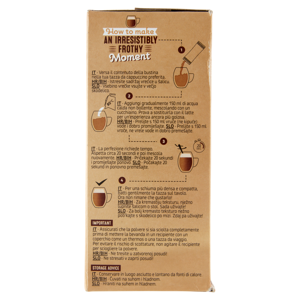 NESCAFÉ Cappuccino Decaf Solubile Decaffeinato, 10 Bustine 125g