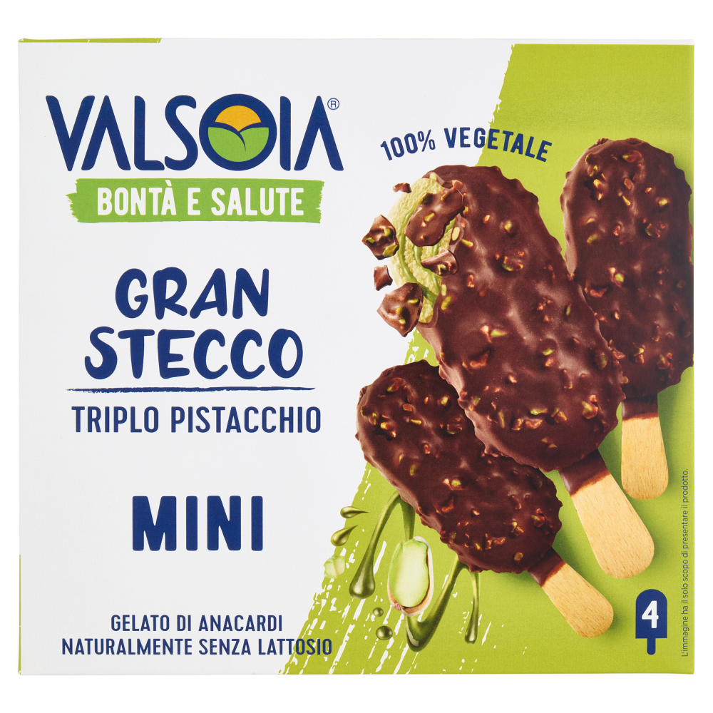 Valsoia Bontà e Salute Gran Stecco Triplo Pistacchio Mini 4 x 50 g