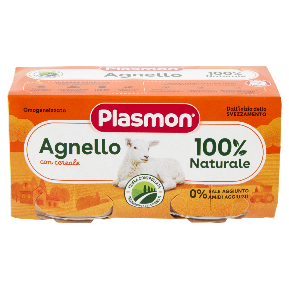 Plasmon Omogeneizzato Agnello con cereale 2 x 80 g