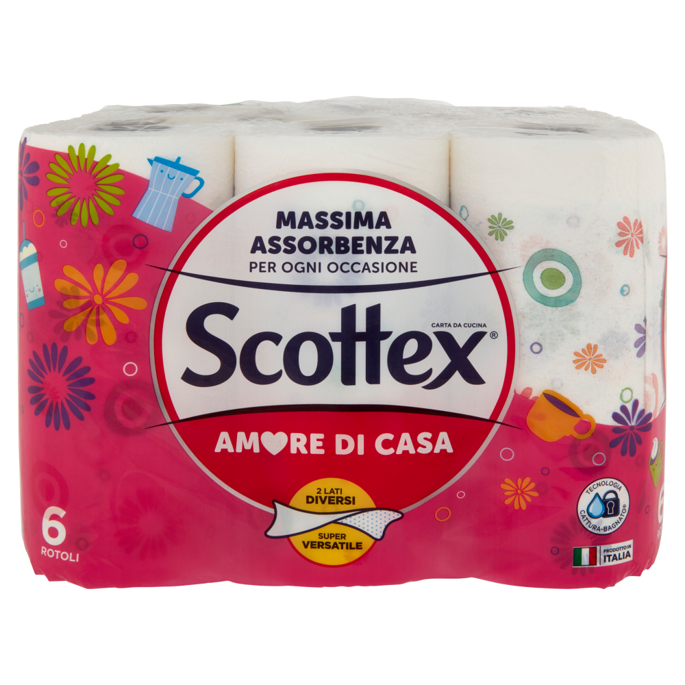 Scottex Amore di Casa Carta da Cucina Rotoli 6 pz