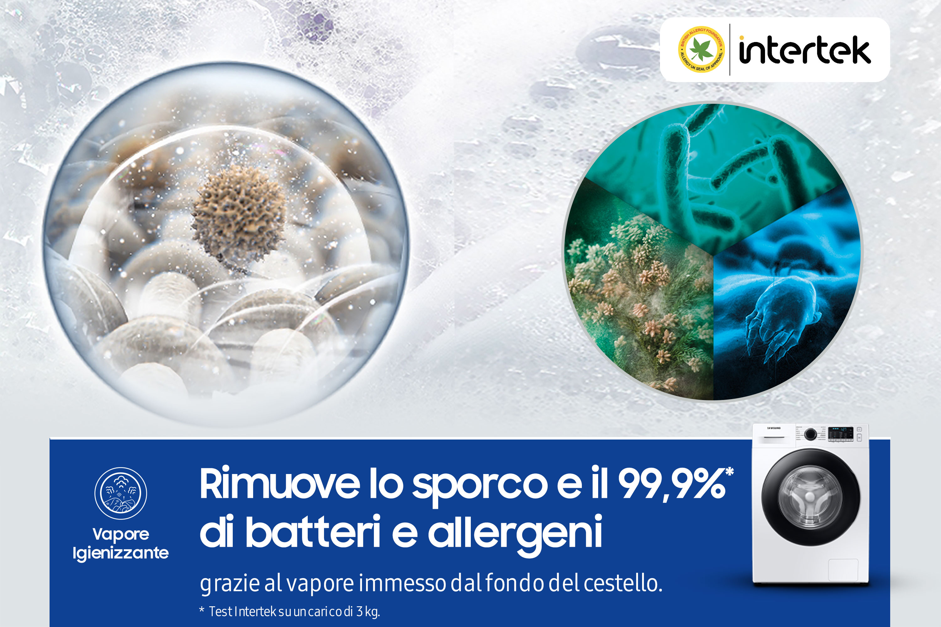 Samsung WW70TA026AE/ET lavatrice a caricamento frontale Crystal Clean™ 7 kg Classe B 1200 giri/min, Porta nera + panel nero