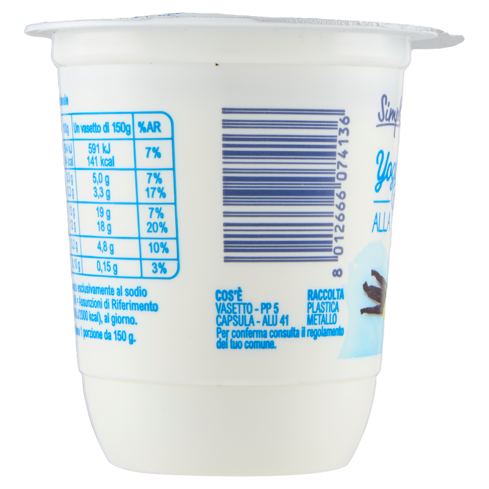 Simpl Yogurt intero alla Vaniglia 150 g