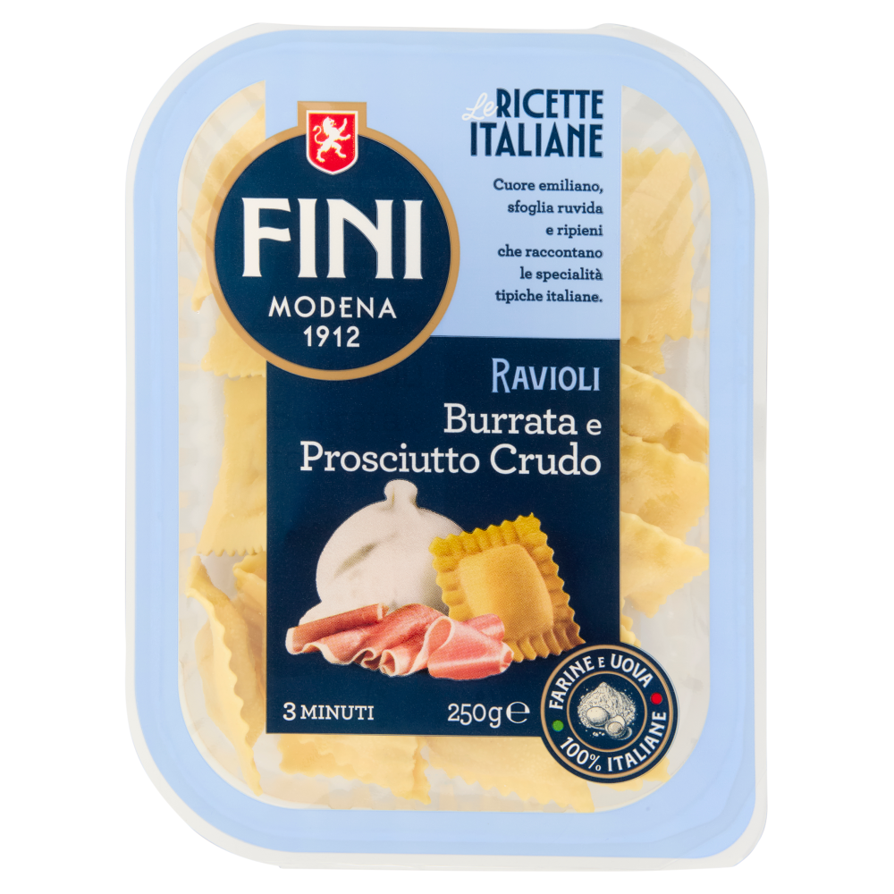 Fini Ravioli Burrata e Prosciutto Crudo 250 g