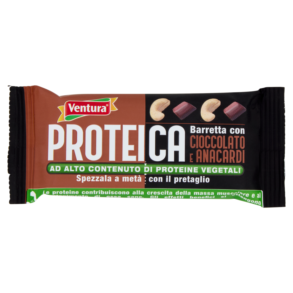 Ventura Proteica Barretta con Cioccolato e Anacardi 50 g