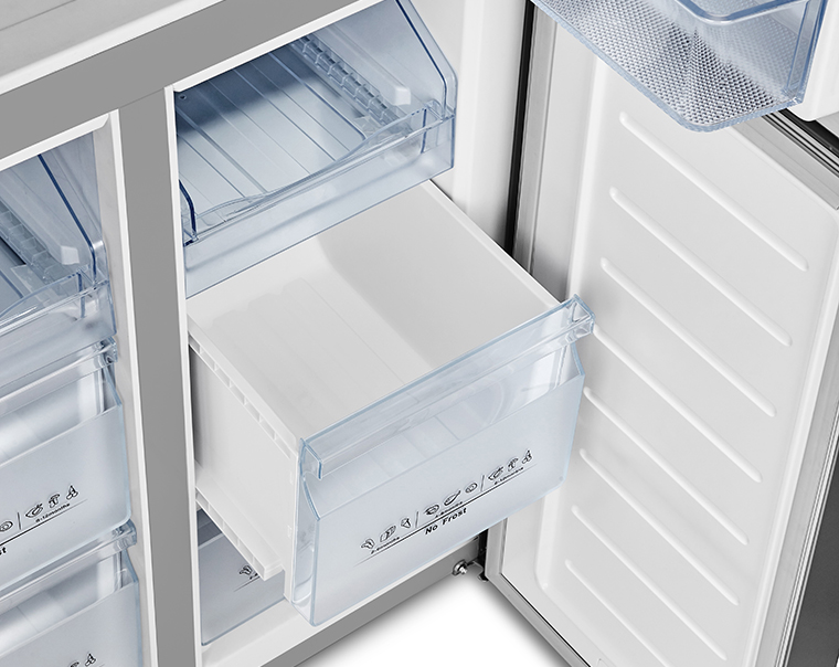 Hisense RQ563N4AI1 frigorifero side-by-side Libera installazione 454 L F Acciaio inox