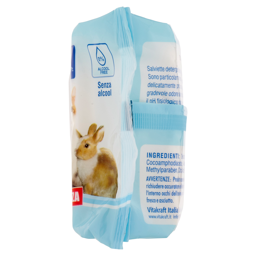 Vitakraft Salviette detergenti per il pelo al talco cm. 15X20 70 pz