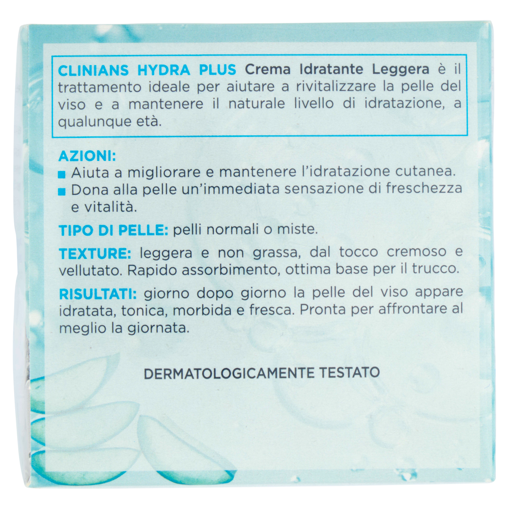 Clinians Hydra Plus Crema Idratante Leggera Pelli Normali o Miste 50 mL