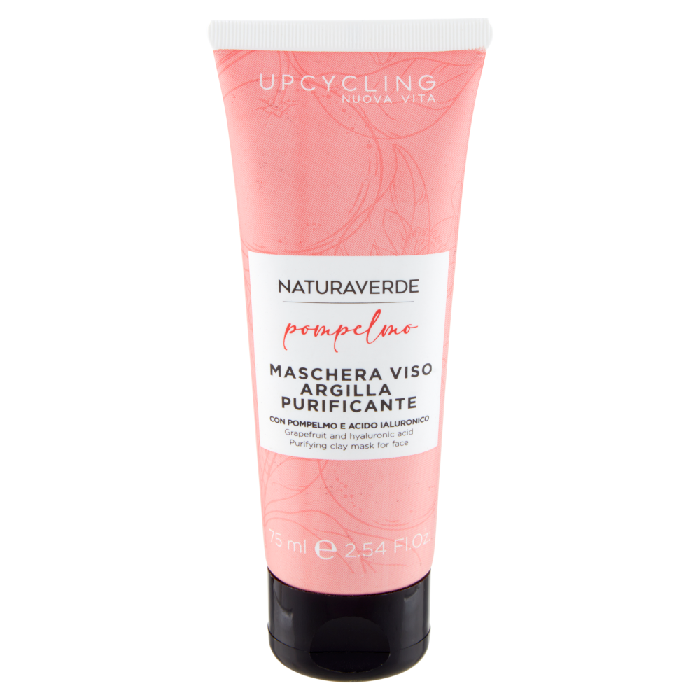 Naturaverde Upcycling pompelmo Maschera Viso Argilla Purificante 75 ml