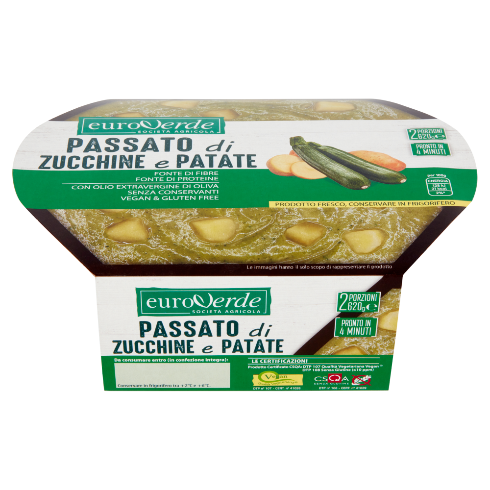 euroVerde Passato di Zucchine e Patate 620 g
