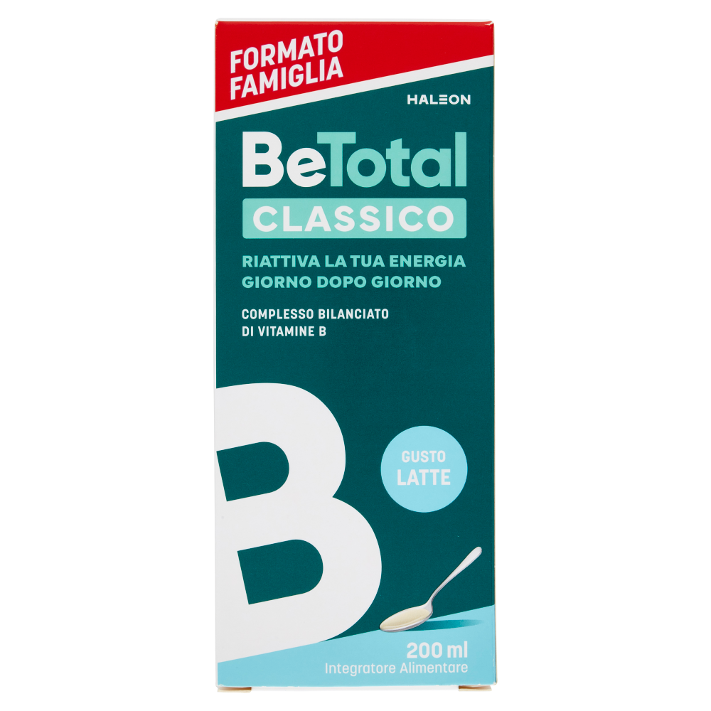 BeTotal Vitamina B Supporto per stanchezza e sistema immunitario Adulti e Bambini 3+ Classico 200 ml