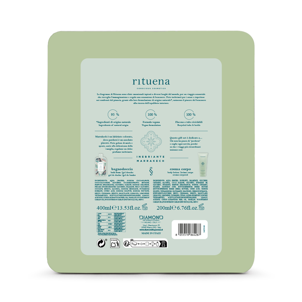 RITUENA INEBRIANTE MARRAKECH GIFT SET IN LATTA (SG 400ML+ BL 200ML)
