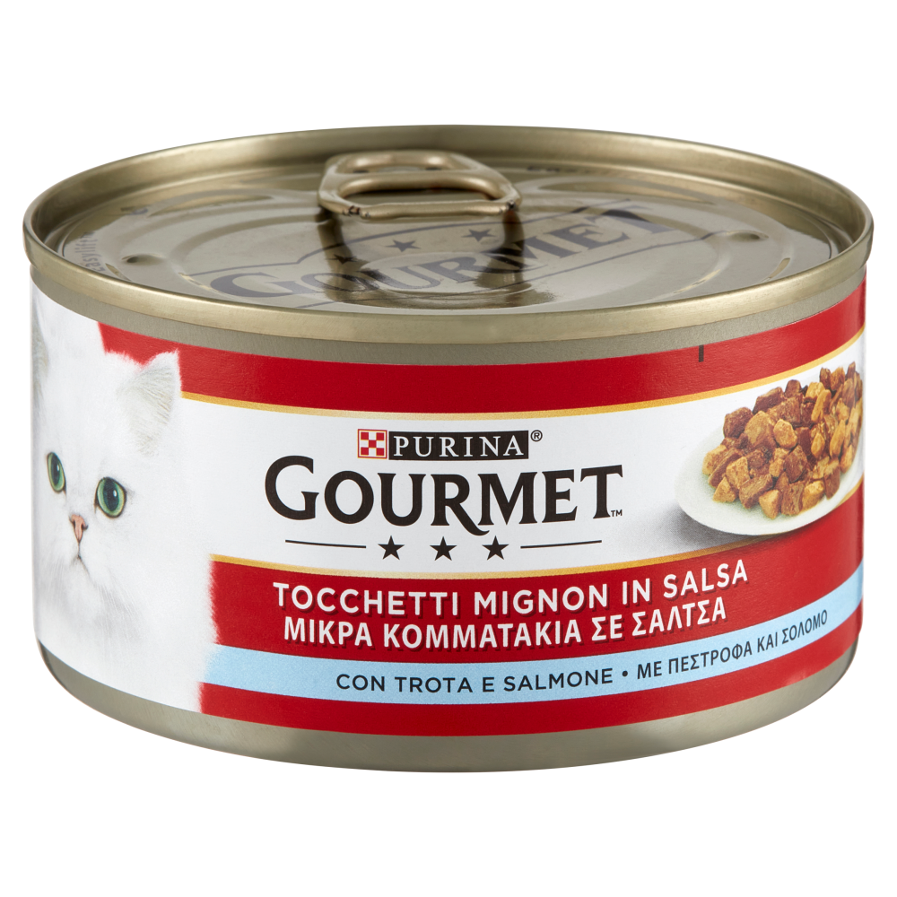 PURINA GOURMET Tocchetti Mignon in Salsa con Trota e Salmone 195 g