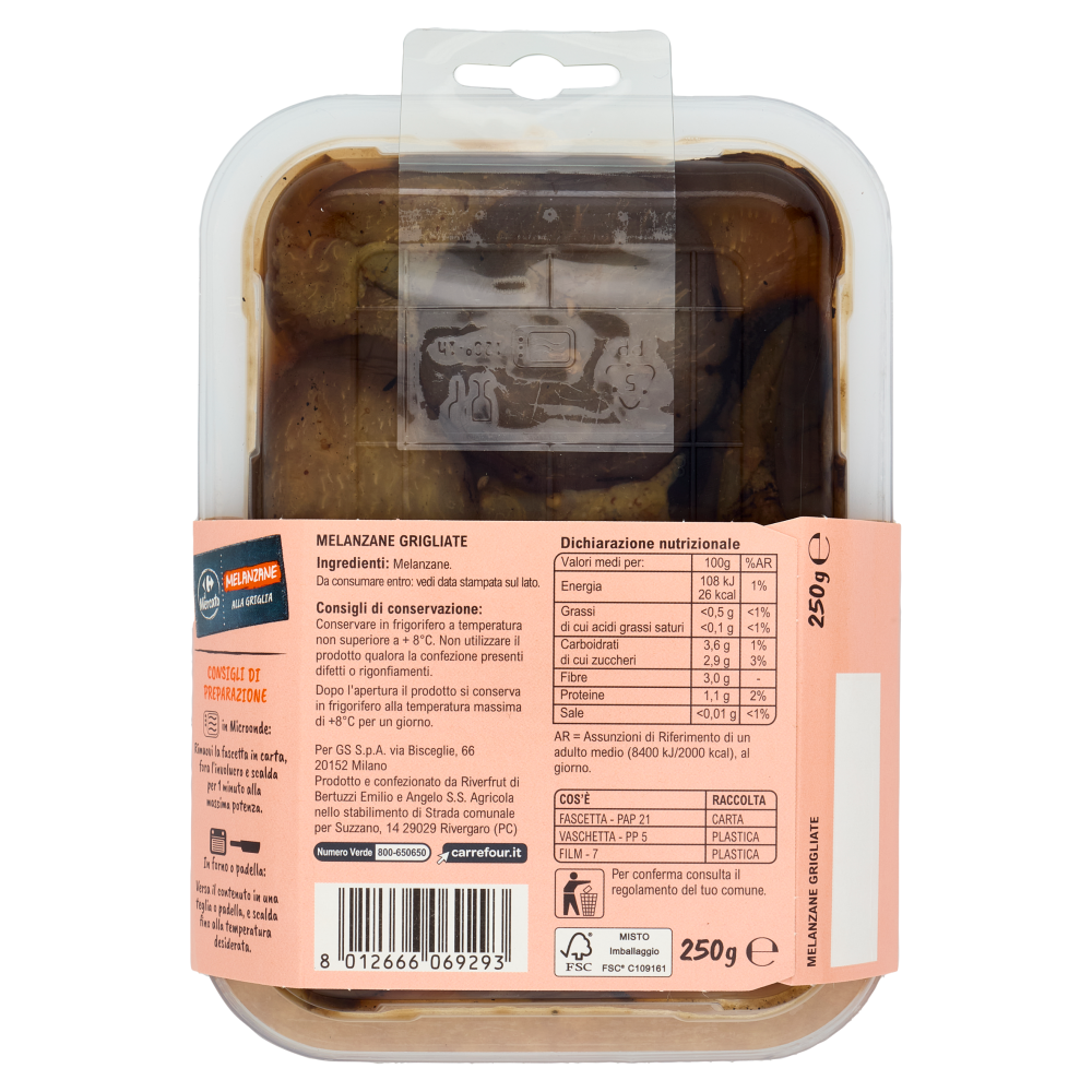 Carrefour il Mercato Melanzane alla Griglia 250 g