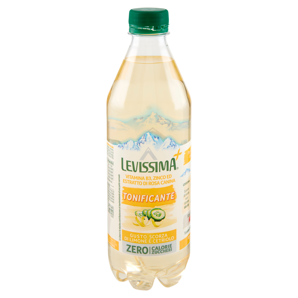 LEVISSIMA⁺ Tonificante, Acqua al gusto di Scorza di Limone e Cetriolo 50 cl